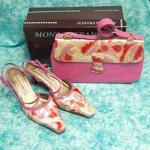 Women's designer heels and matching designer purse! Shoes sz. 7M 👠 👛
